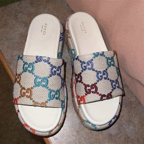 gucci rainbow slides